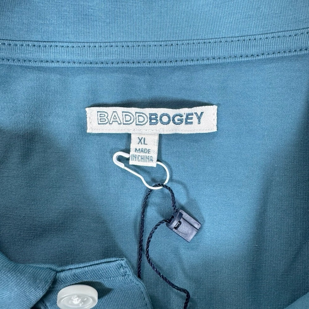Men's Badd Bogey Golf Polo Blue NWT XL Pima‎ Cotton Spandex Blend - Picture 2 of 7